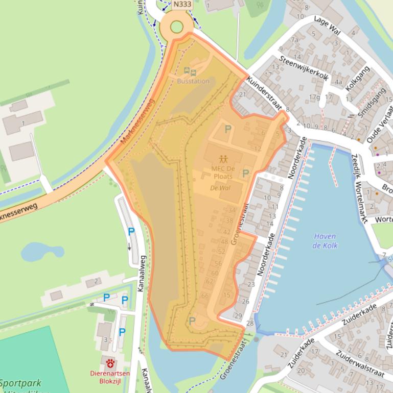 Kaart van postcodegebied 8356DB.