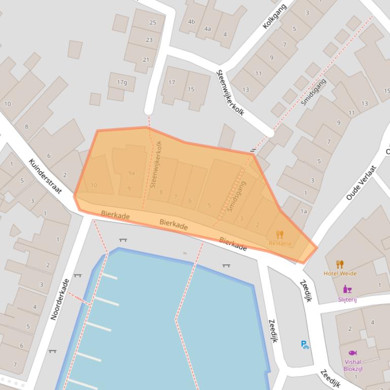 Kaart van postcodegebied 8356DH.