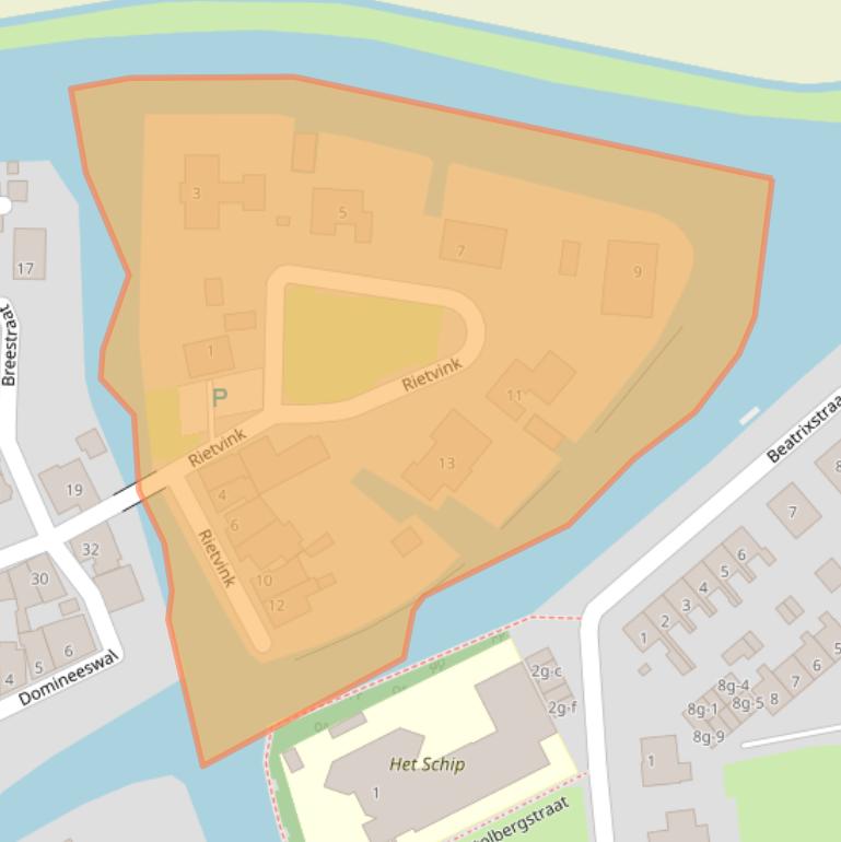 Kaart van postcodegebied 8356DR.