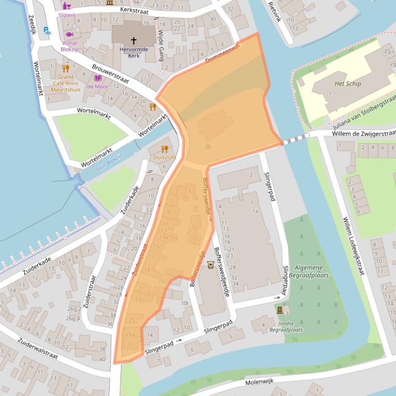 Kaart van postcodegebied 8356DZ.