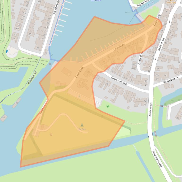 Kaart van postcodegebied 8356EB.