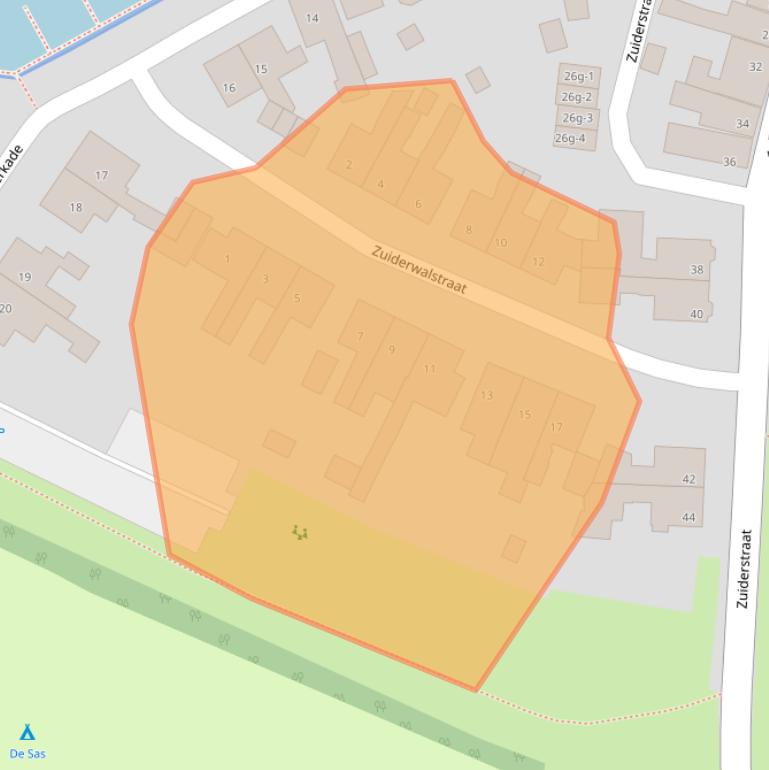 Kaart van postcodegebied 8356EC.