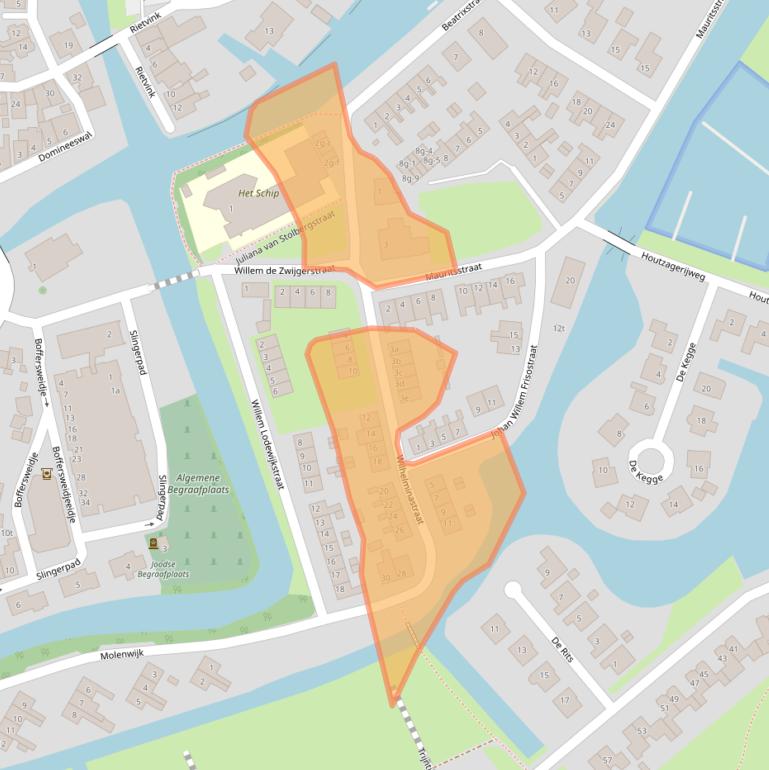 Kaart van postcodegebied 8356EK.