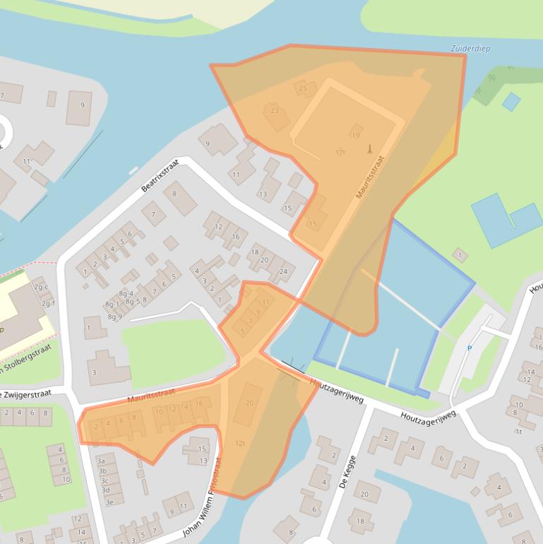 Kaart van postcodegebied 8356EN.