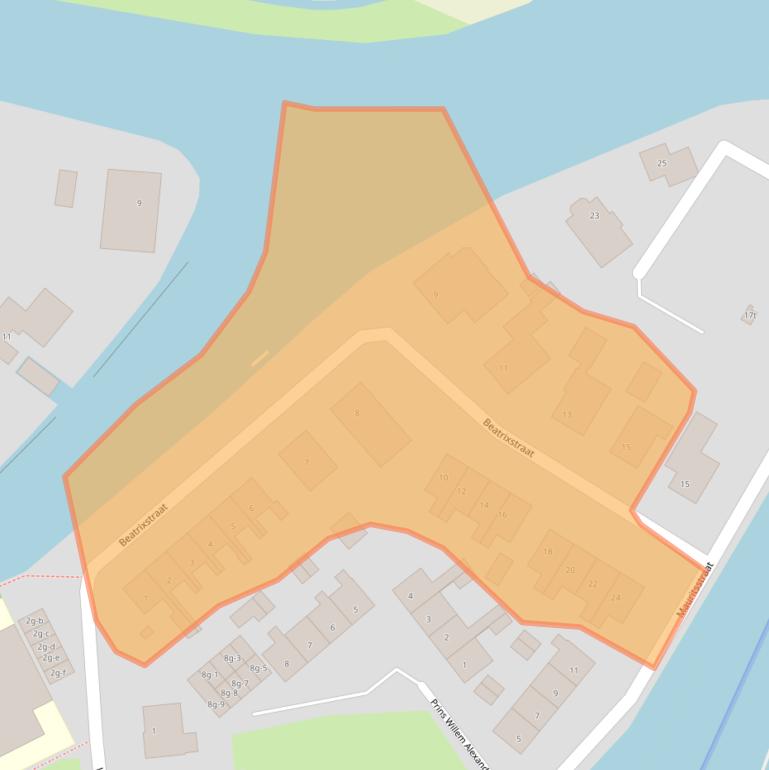 Kaart van postcodegebied 8356ES.