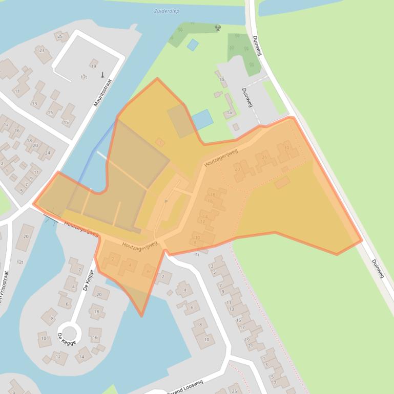 Kaart van postcodegebied 8356HA.