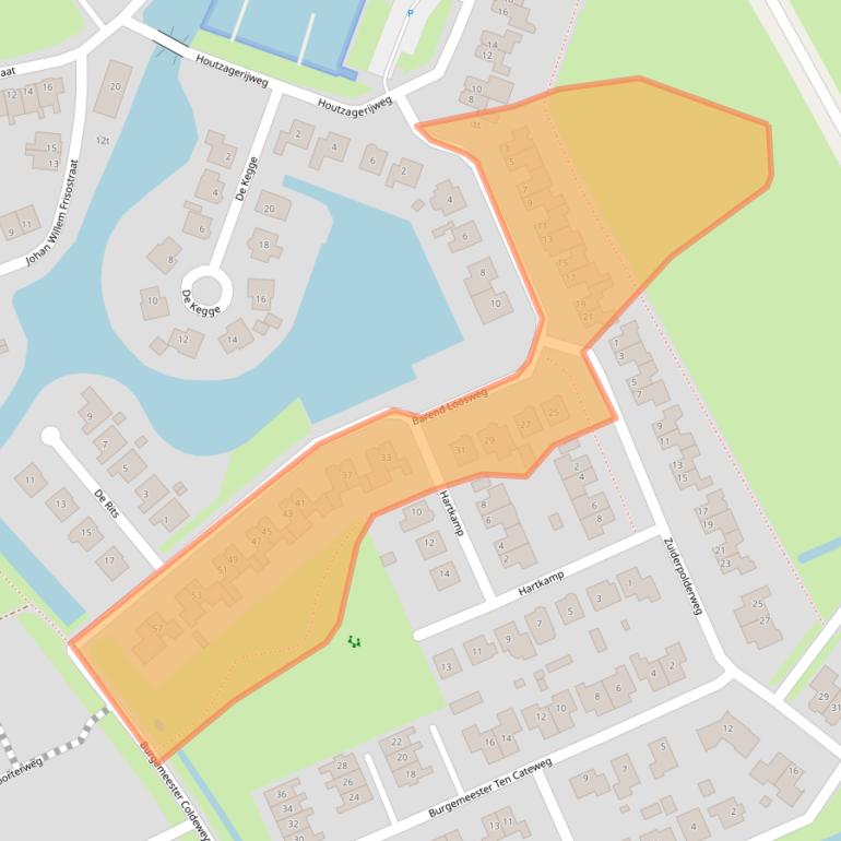 Kaart van postcodegebied 8356HC.