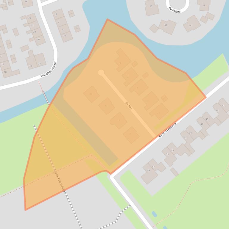 Kaart van postcodegebied 8356HD.