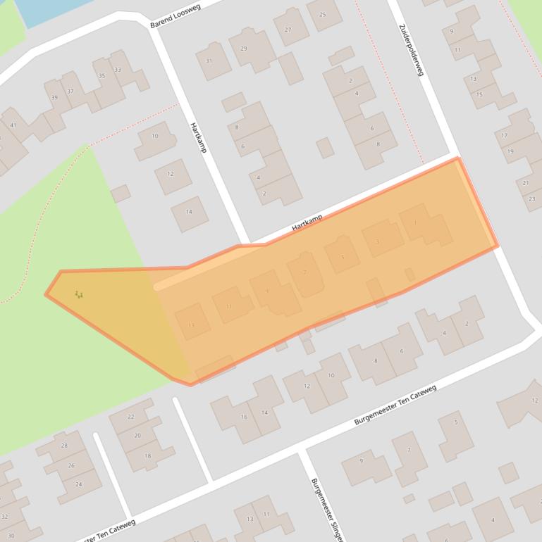 Kaart van postcodegebied 8356HJ.