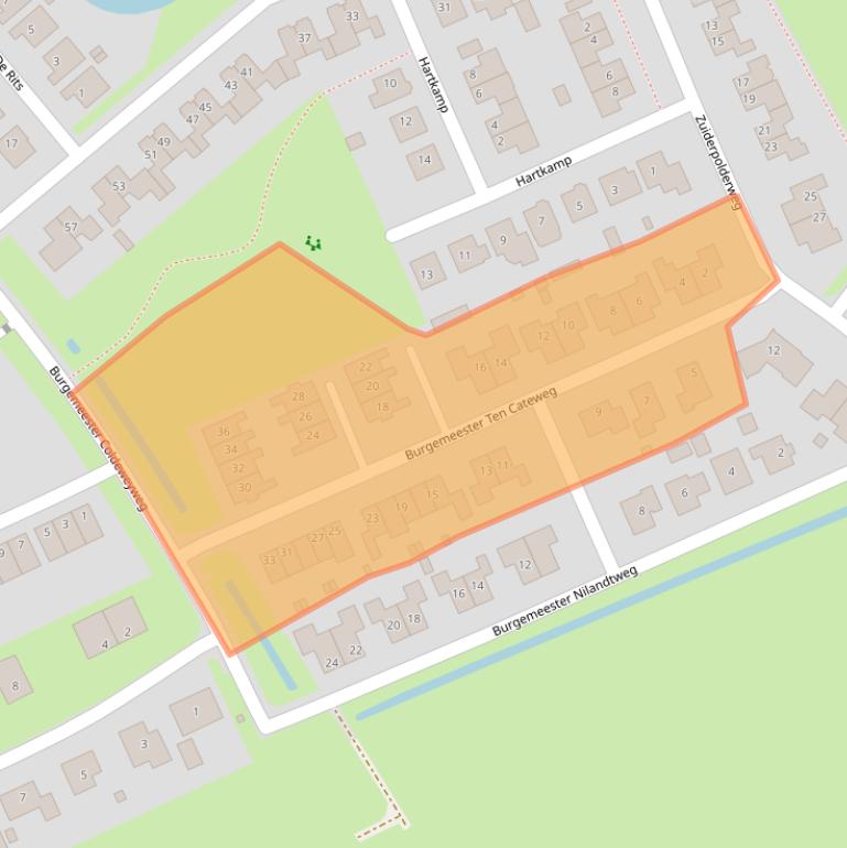 Kaart van postcodegebied 8356HL.