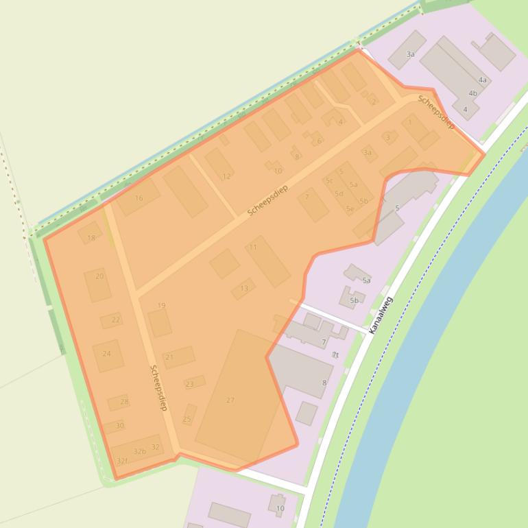 Kaart van postcodegebied 8356VJ.