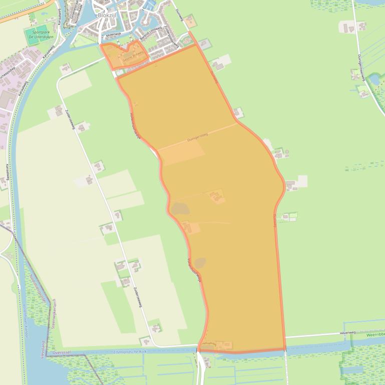 Kaart van postcodegebied 8356VT.