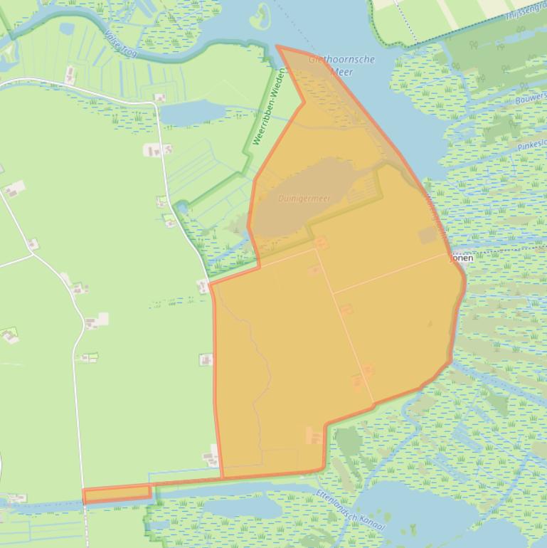 Kaart van postcodegebied 8356VX.