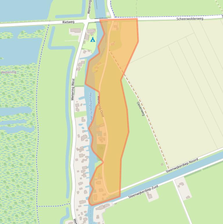 Kaart van postcodegebied 8363TH.