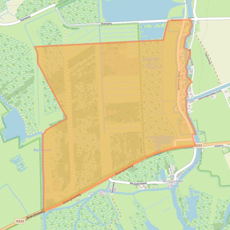 Kaart van postcodegebied 8363TL.