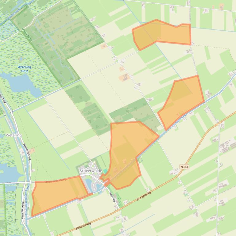 Kaart van postcodegebied 8371TD.