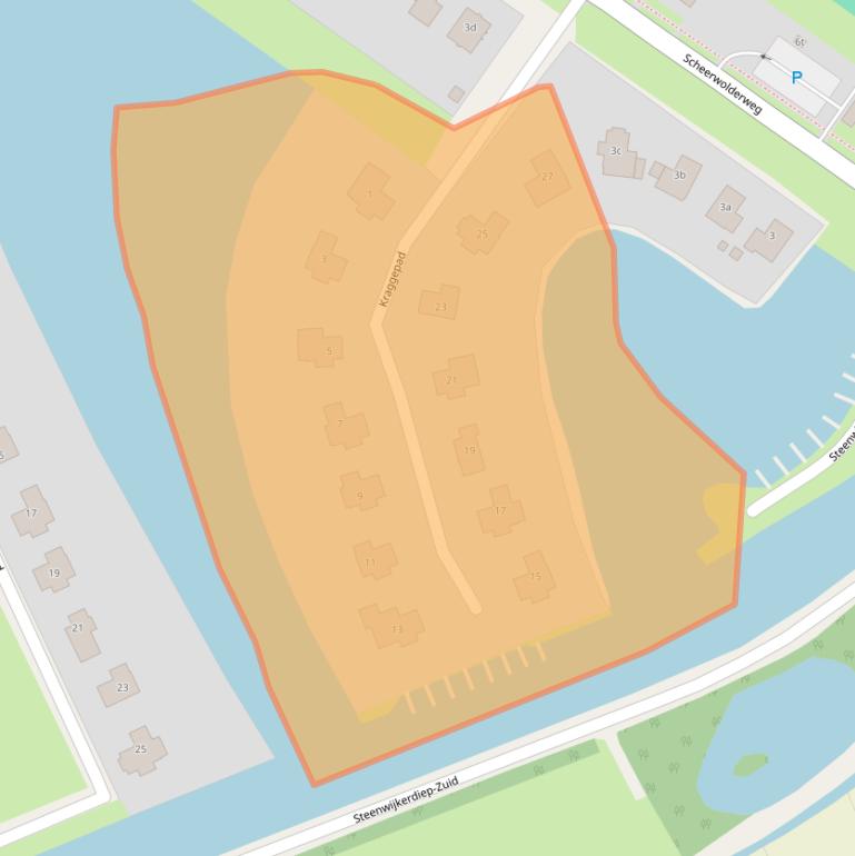 Kaart van postcodegebied 8371WP.