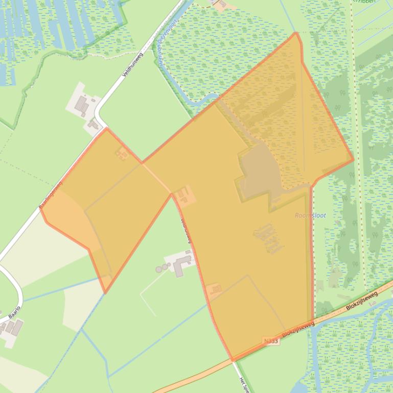 Kaart van postcodegebied 8372VH.