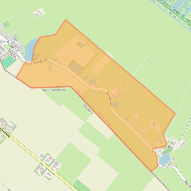 Kaart van postcodegebied 8373EK.