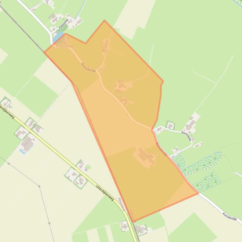 Kaart van postcodegebied 8373EL.