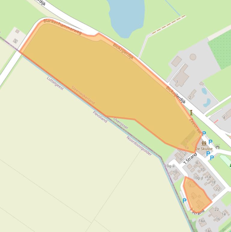 Kaart van postcodegebied 8373ER.