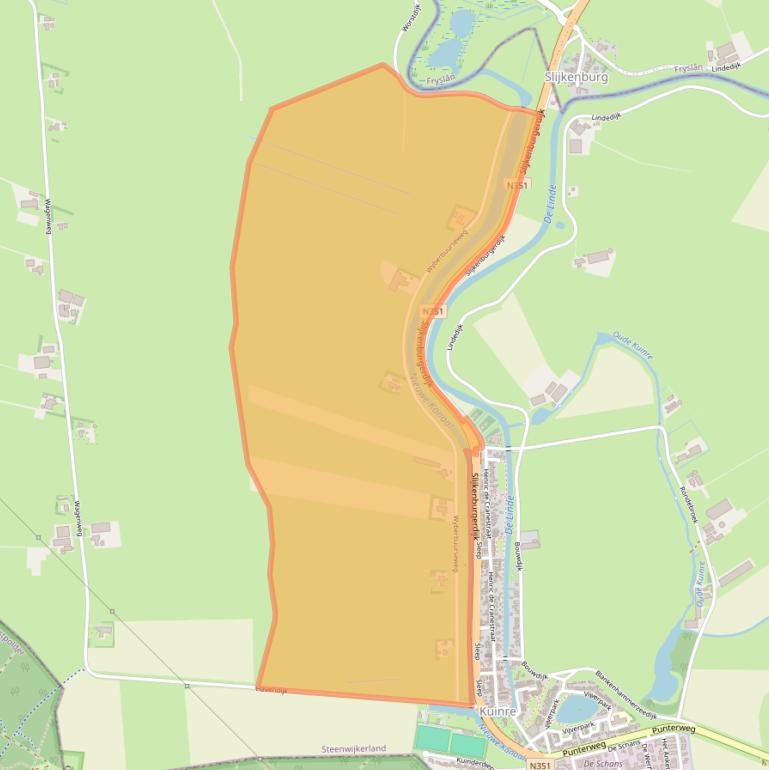 Kaart van postcodegebied 8374ER.