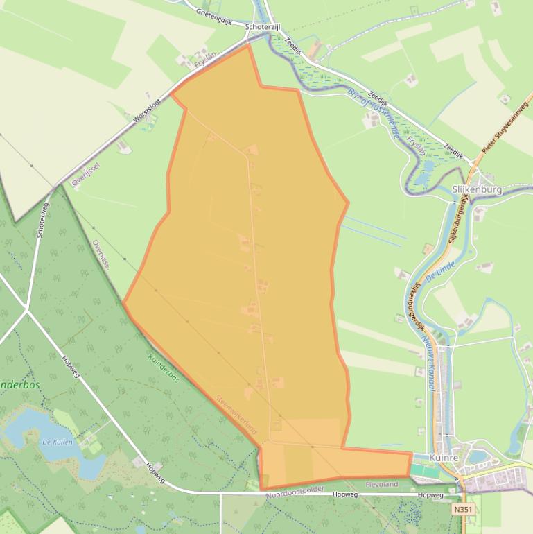 Kaart van postcodegebied 8374ET.