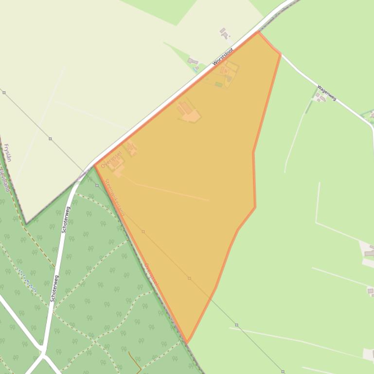 Kaart van postcodegebied 8374EV.