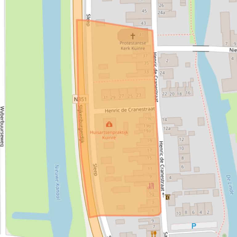 Kaart van postcodegebied 8374KK.