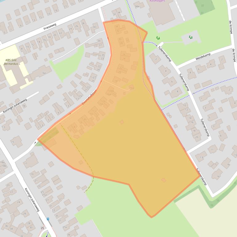 Kaart van postcodegebied 8375AG.