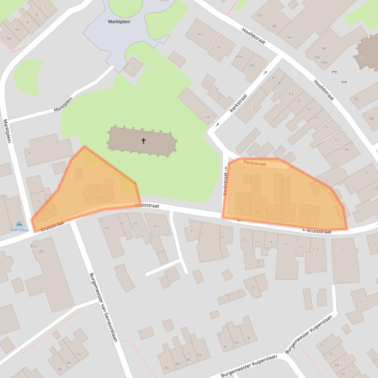 Kaart van postcodegebied 8375BE.