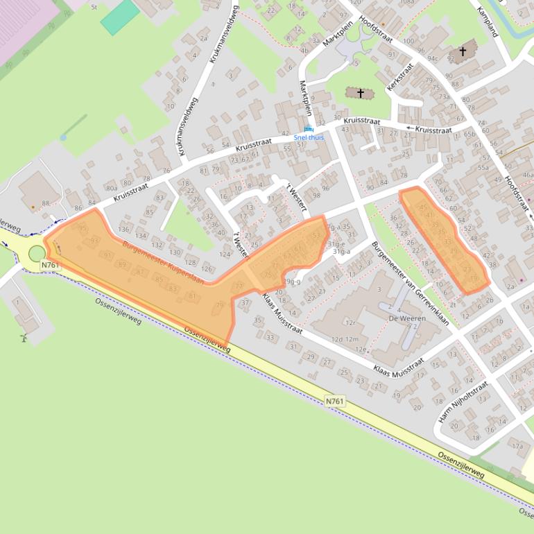 Kaart van postcodegebied 8375BK.