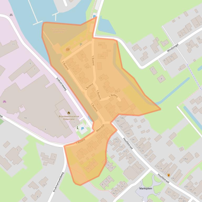 Kaart van postcodegebied 8375BS.
