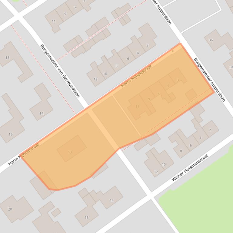 Kaart van postcodegebied 8375BT.