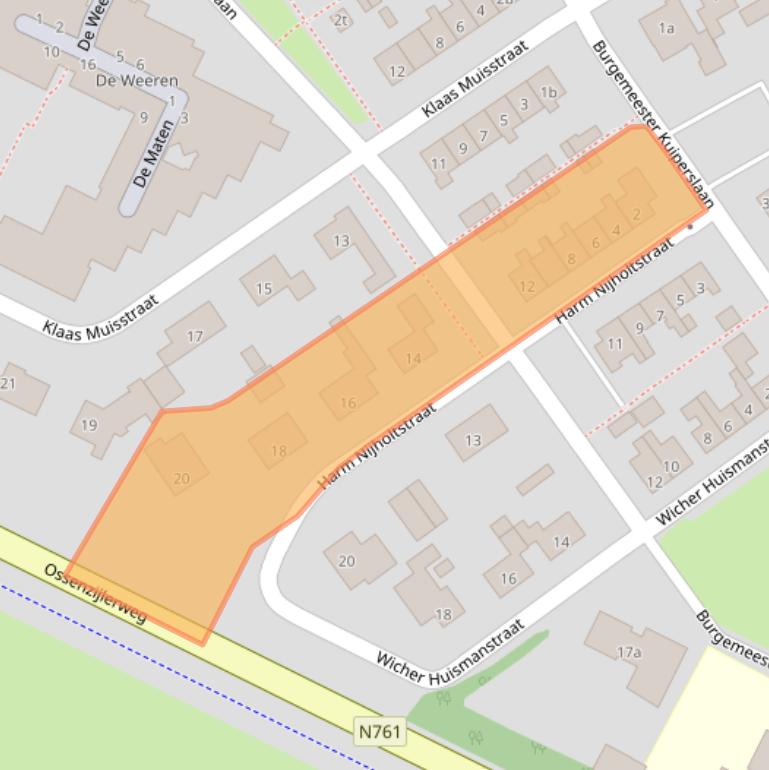 Kaart van postcodegebied 8375BV.