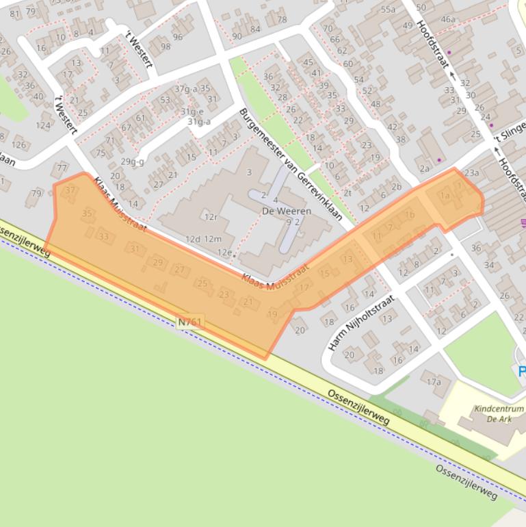 Kaart van postcodegebied 8375BW.