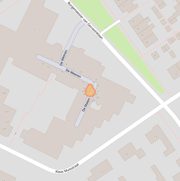 Kaart van postcodegebied 8375CB.