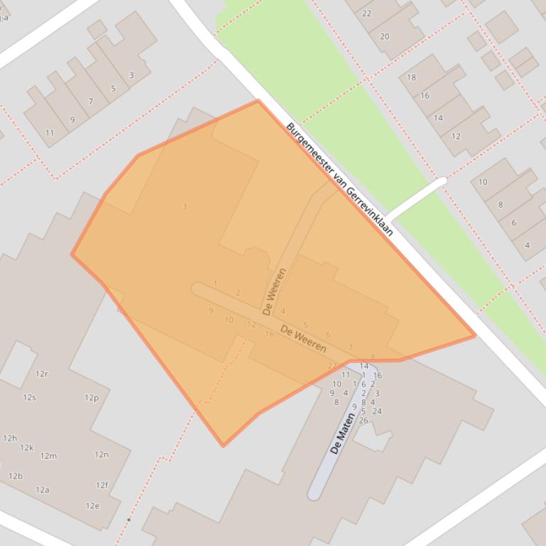 Kaart van postcodegebied 8375CD.