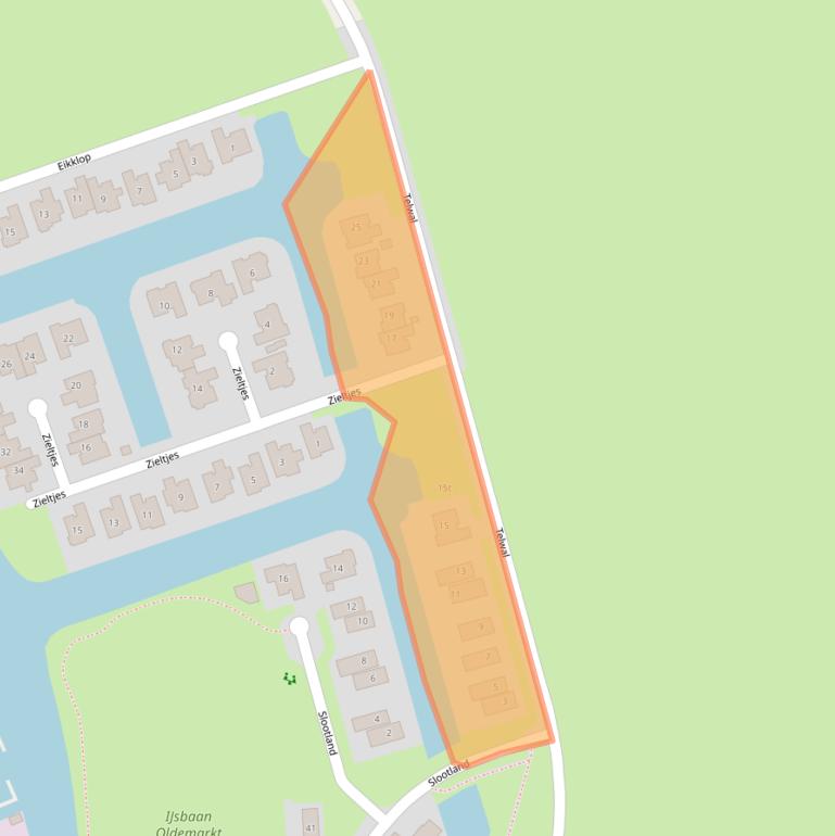 Kaart van postcodegebied 8375CL.