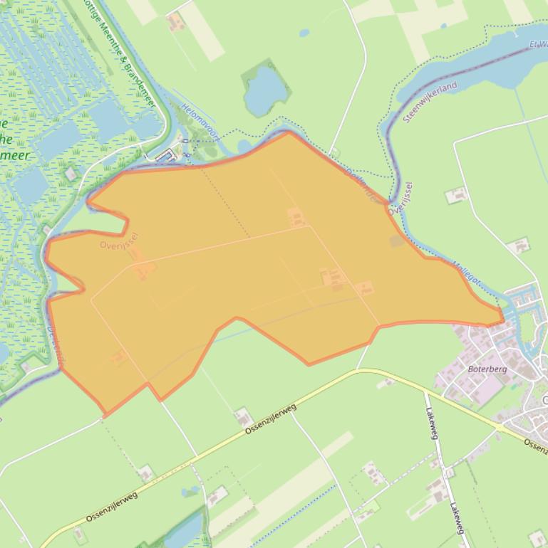 Kaart van postcodegebied 8375EB.