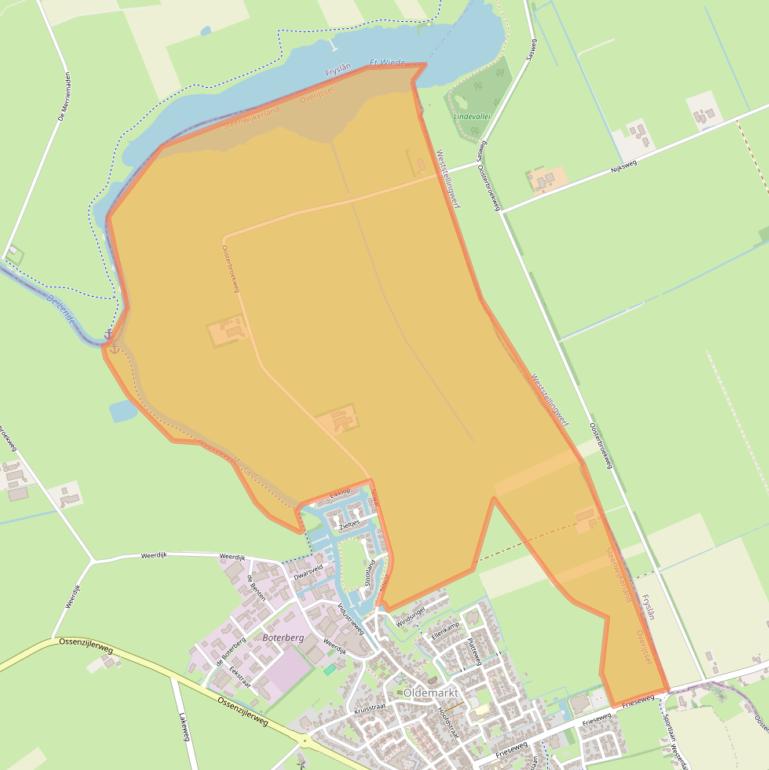 Kaart van postcodegebied 8375EC.