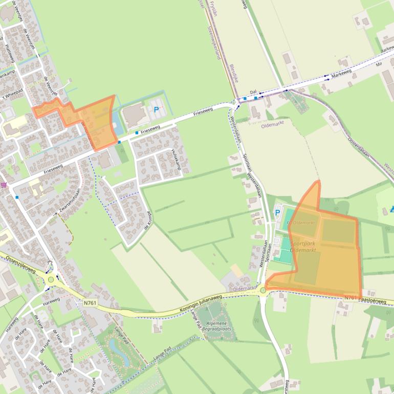 Kaart van postcodegebied 8375GL.