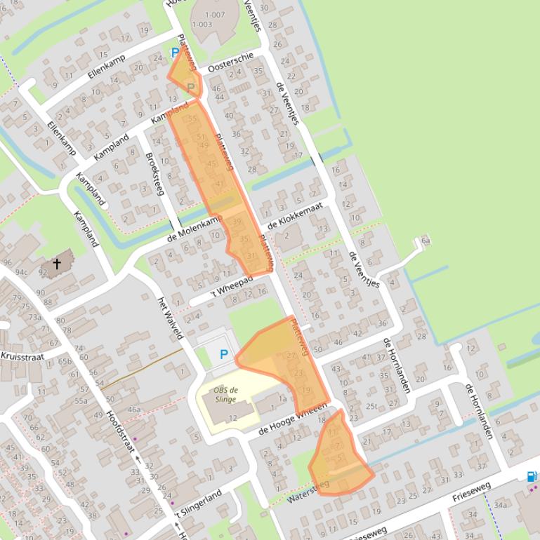 Kaart van postcodegebied 8375GM.