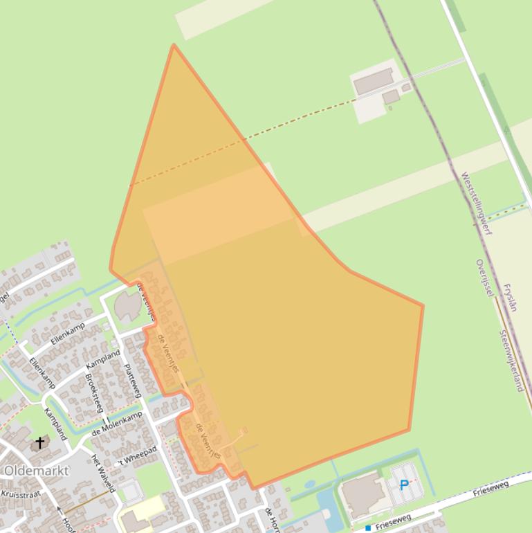 Kaart van postcodegebied 8375GR.