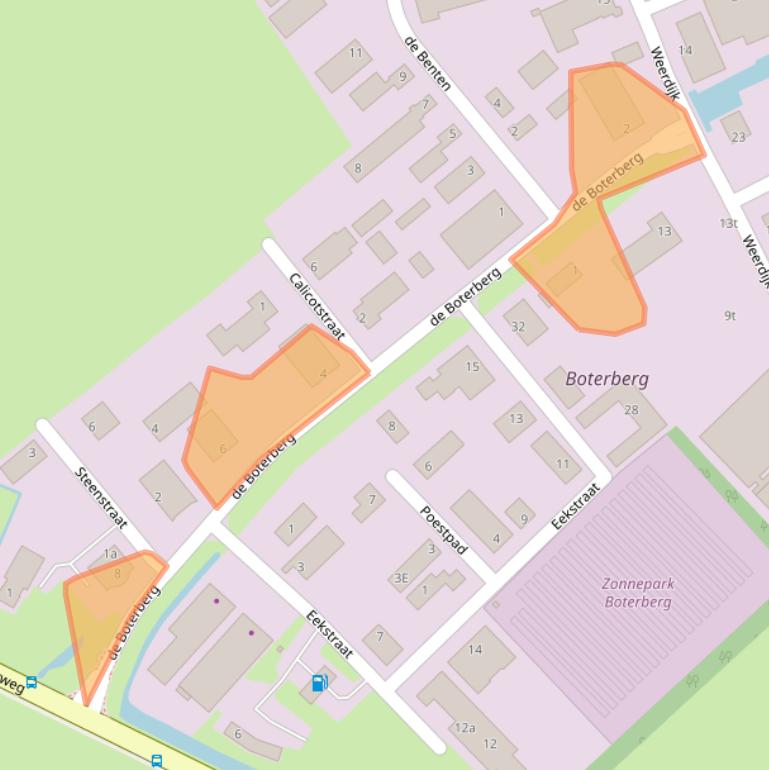 Kaart van postcodegebied 8375HJ.