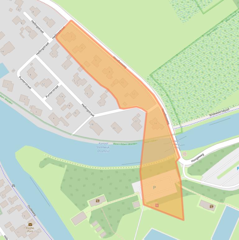 Kaart van postcodegebied 8376EN.