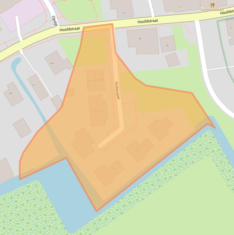 Kaart van postcodegebied 8376EP.