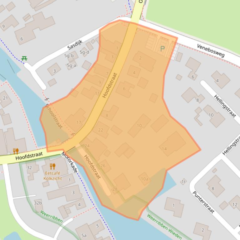 Kaart van postcodegebied 8376HA.