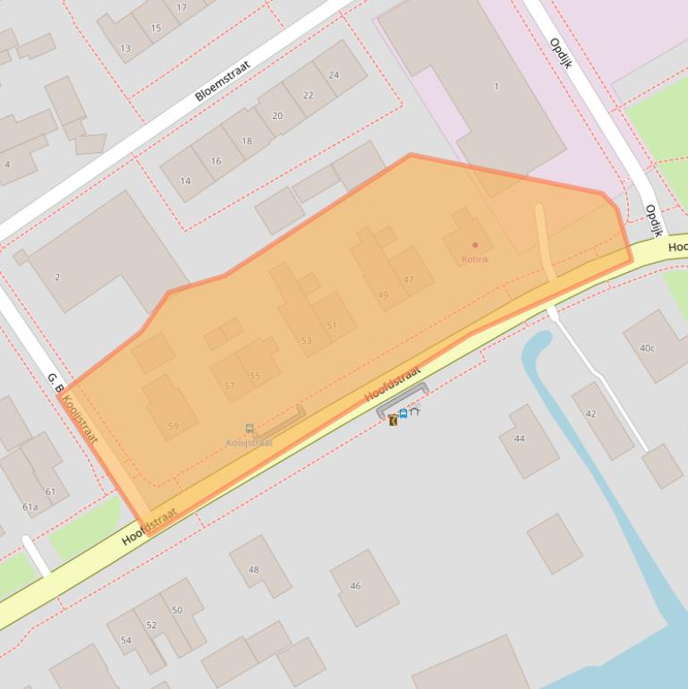 Kaart van postcodegebied 8376HD.