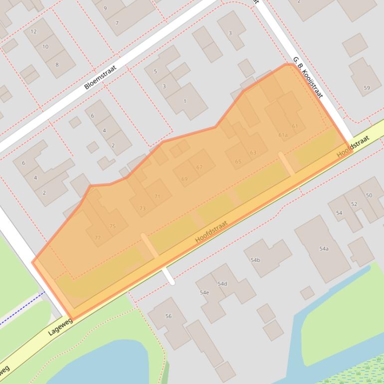 Kaart van postcodegebied 8376HE.